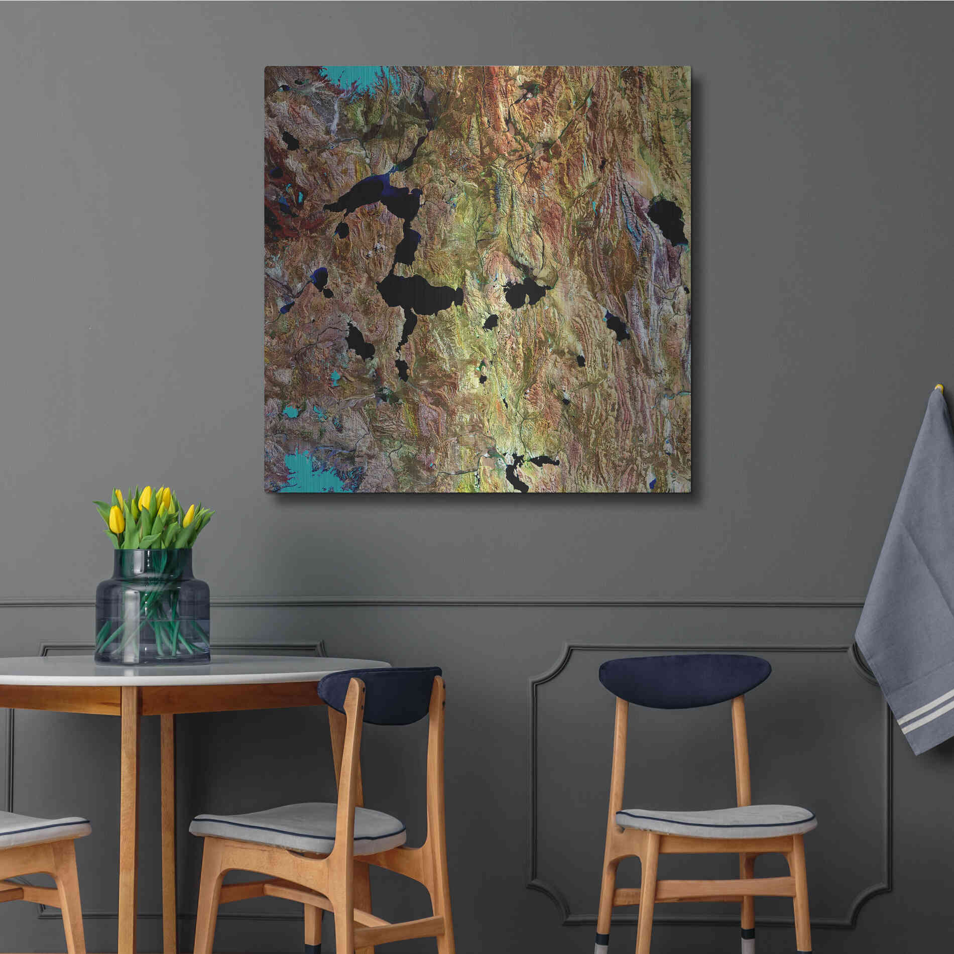 Luxe Metal Art 'Earth as Art: Roof of the World,' Metal Wall Art,36x36