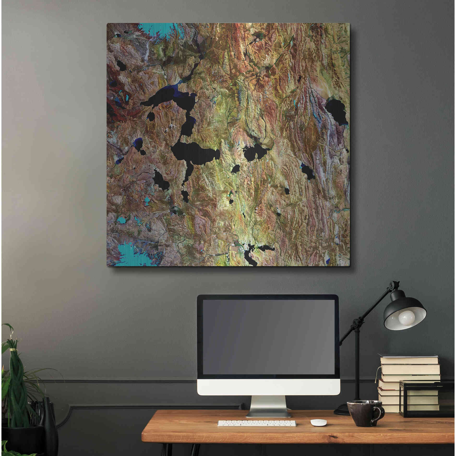 Luxe Metal Art 'Earth as Art: Roof of the World,' Metal Wall Art,36x36