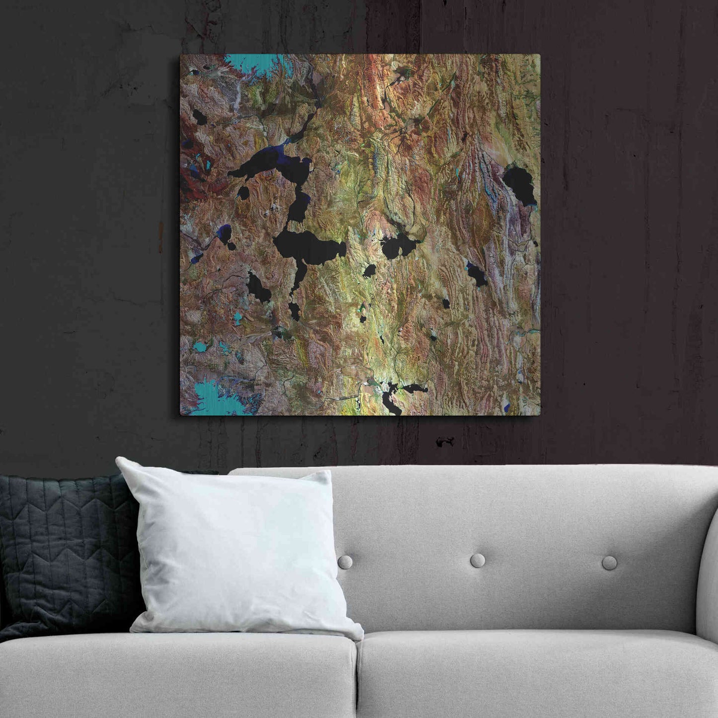Luxe Metal Art 'Earth as Art: Roof of the World,' Metal Wall Art,36x36