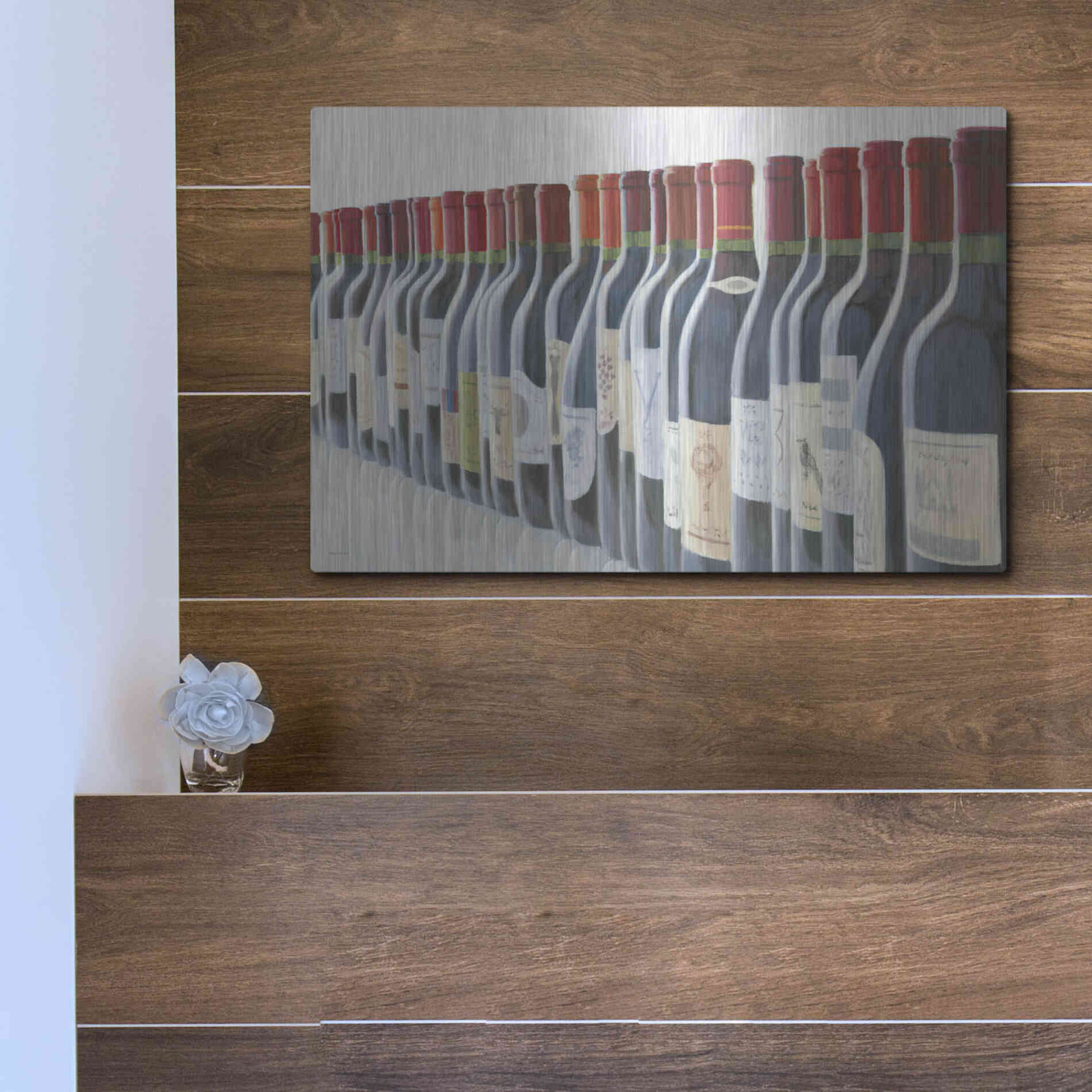 Luxe Metal Art 'Splendid Reds' by Marco Fabiano, Metal Wall Art,16x12