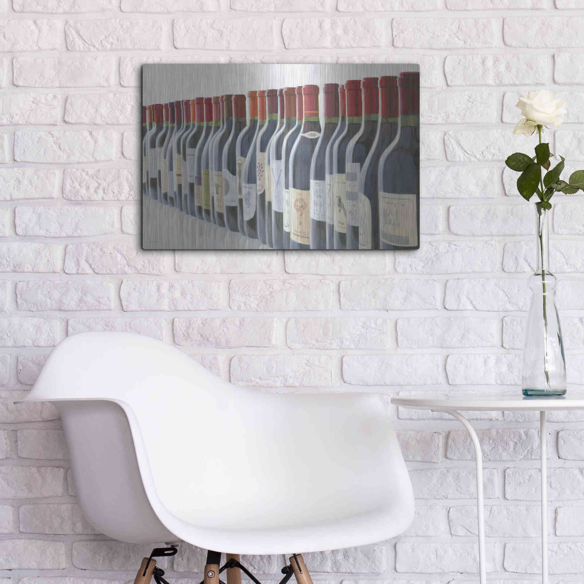 Luxe Metal Art 'Splendid Reds' by Marco Fabiano, Metal Wall Art,24x16