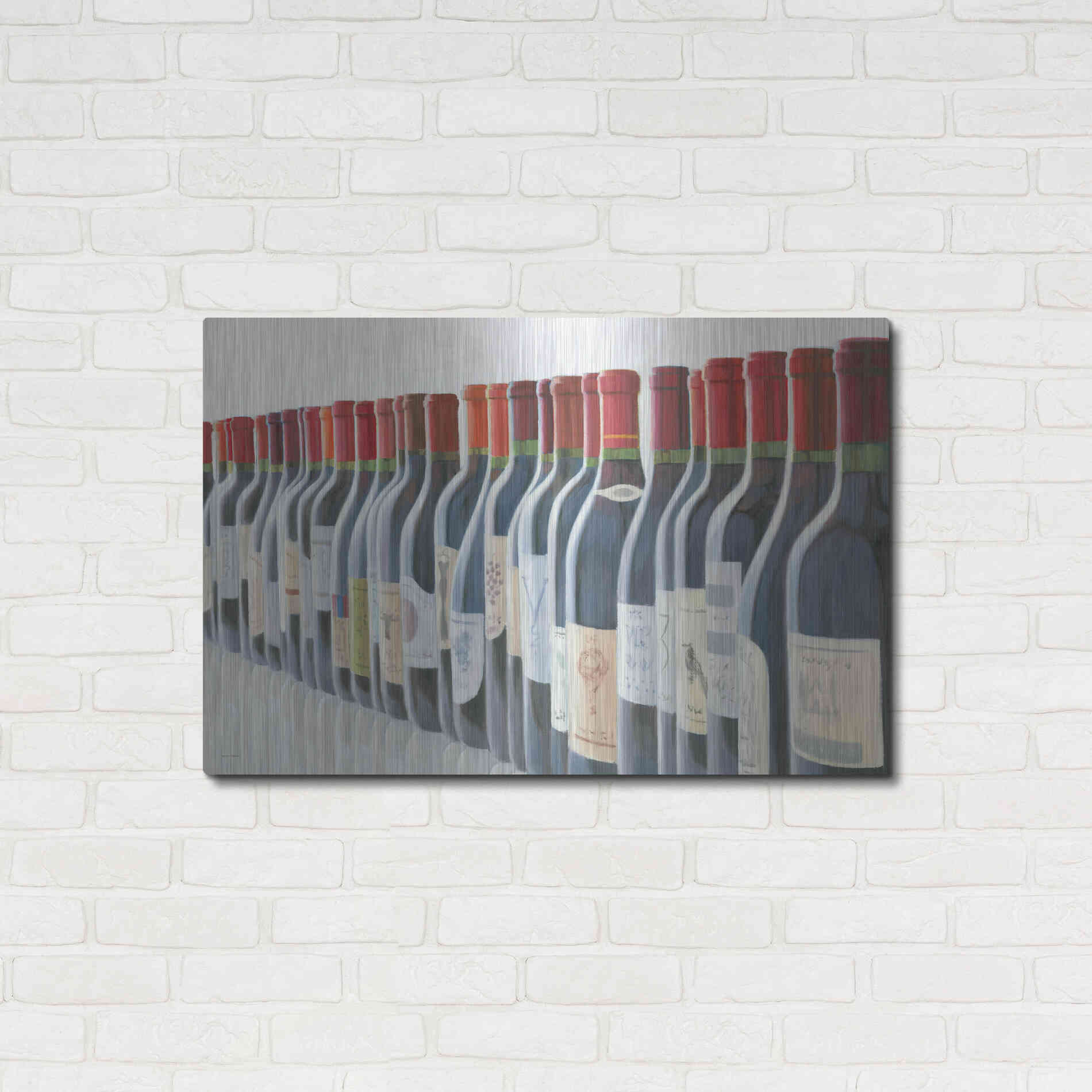 Luxe Metal Art 'Splendid Reds' by Marco Fabiano, Metal Wall Art,36x24
