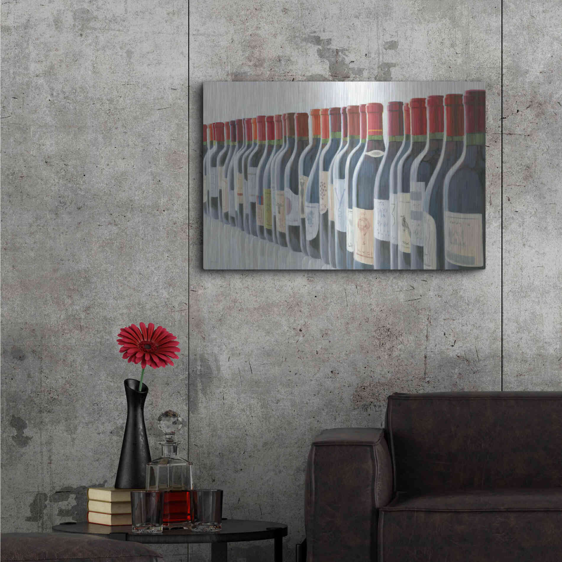 Luxe Metal Art 'Splendid Reds' by Marco Fabiano, Metal Wall Art,36x24