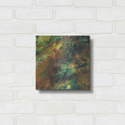 Luxe Metal Art 'Earth as Art: Rugged Terrain,' Metal Wall Art,12x12