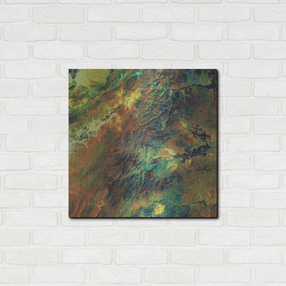 Luxe Metal Art 'Earth as Art: Rugged Terrain,' Metal Wall Art,24x24