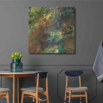 Luxe Metal Art 'Earth as Art: Rugged Terrain,' Metal Wall Art,36x36