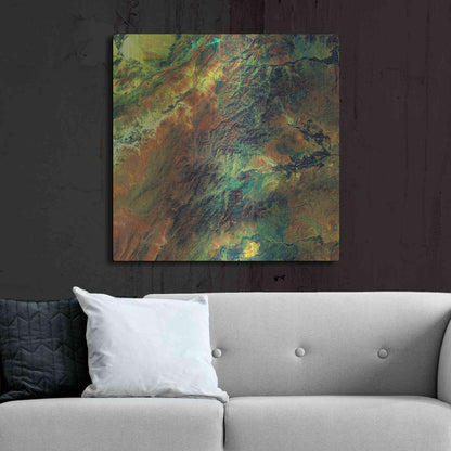 Luxe Metal Art 'Earth as Art: Rugged Terrain,' Metal Wall Art,36x36