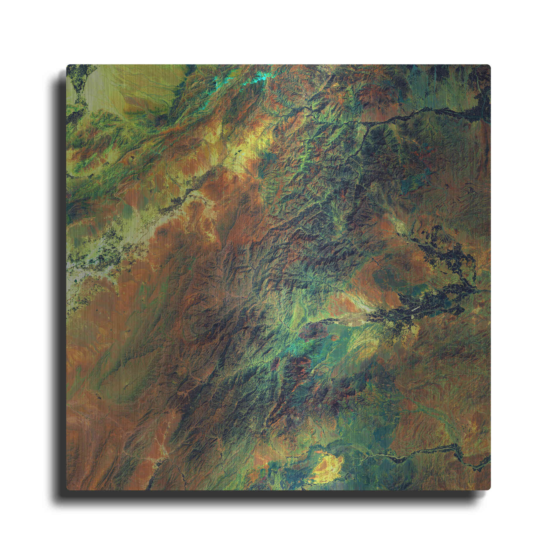Luxe Metal Art 'Earth as Art: Rugged Terrain,' Metal Wall Art