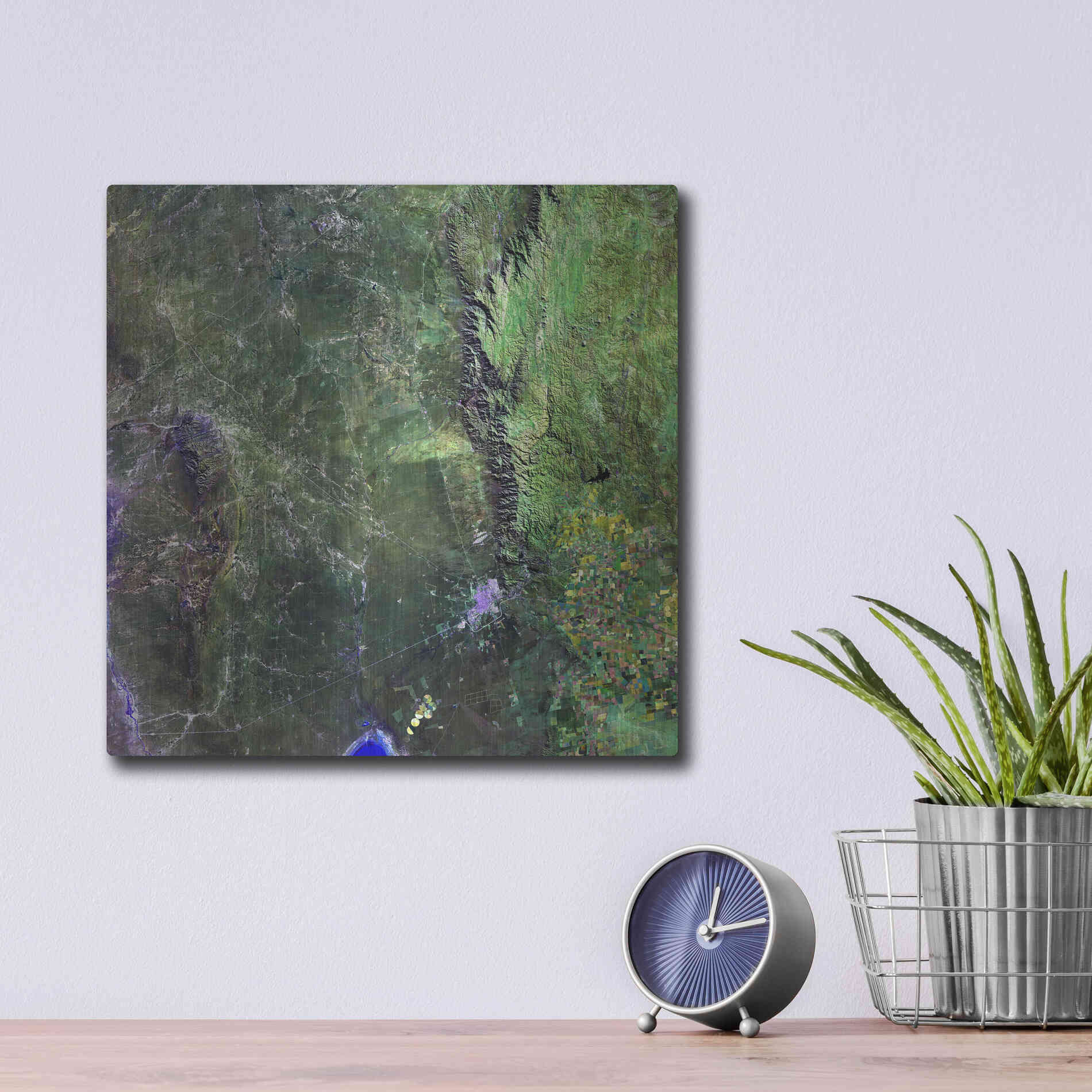 Luxe Metal Art 'Earth as Art: San Luis,' Metal Wall Art,12x12