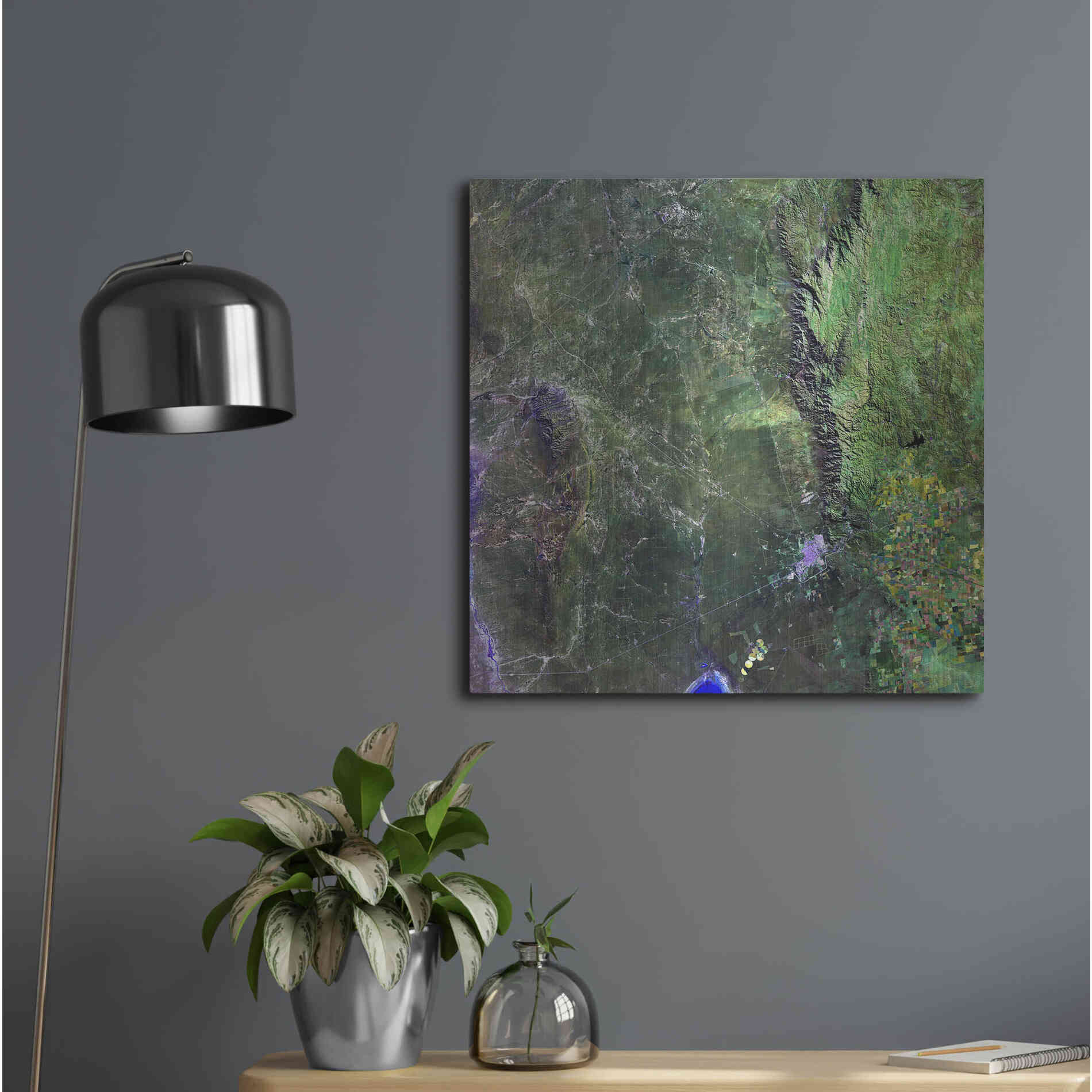 Luxe Metal Art 'Earth as Art: San Luis,' Metal Wall Art,24x24