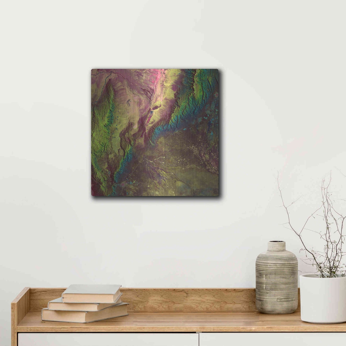 Luxe Metal Art 'Earth as Art: Sierra de Velasco,' Metal Wall Art,12x12