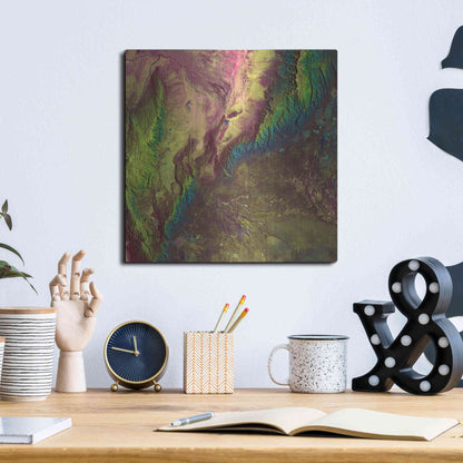 Luxe Metal Art 'Earth as Art: Sierra de Velasco,' Metal Wall Art,12x12