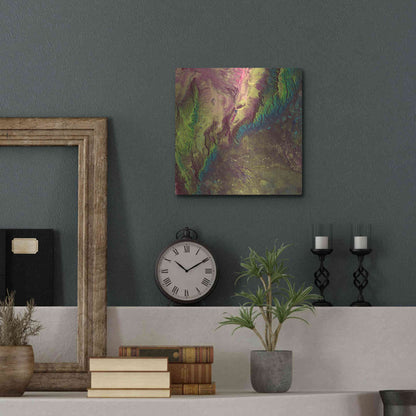 Luxe Metal Art 'Earth as Art: Sierra de Velasco,' Metal Wall Art,12x12