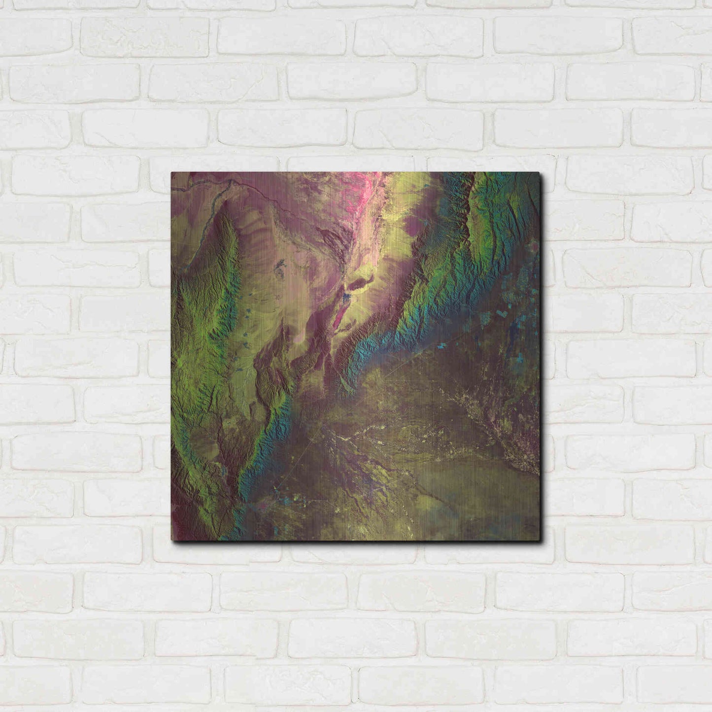 Luxe Metal Art 'Earth as Art: Sierra de Velasco,' Metal Wall Art,24x24