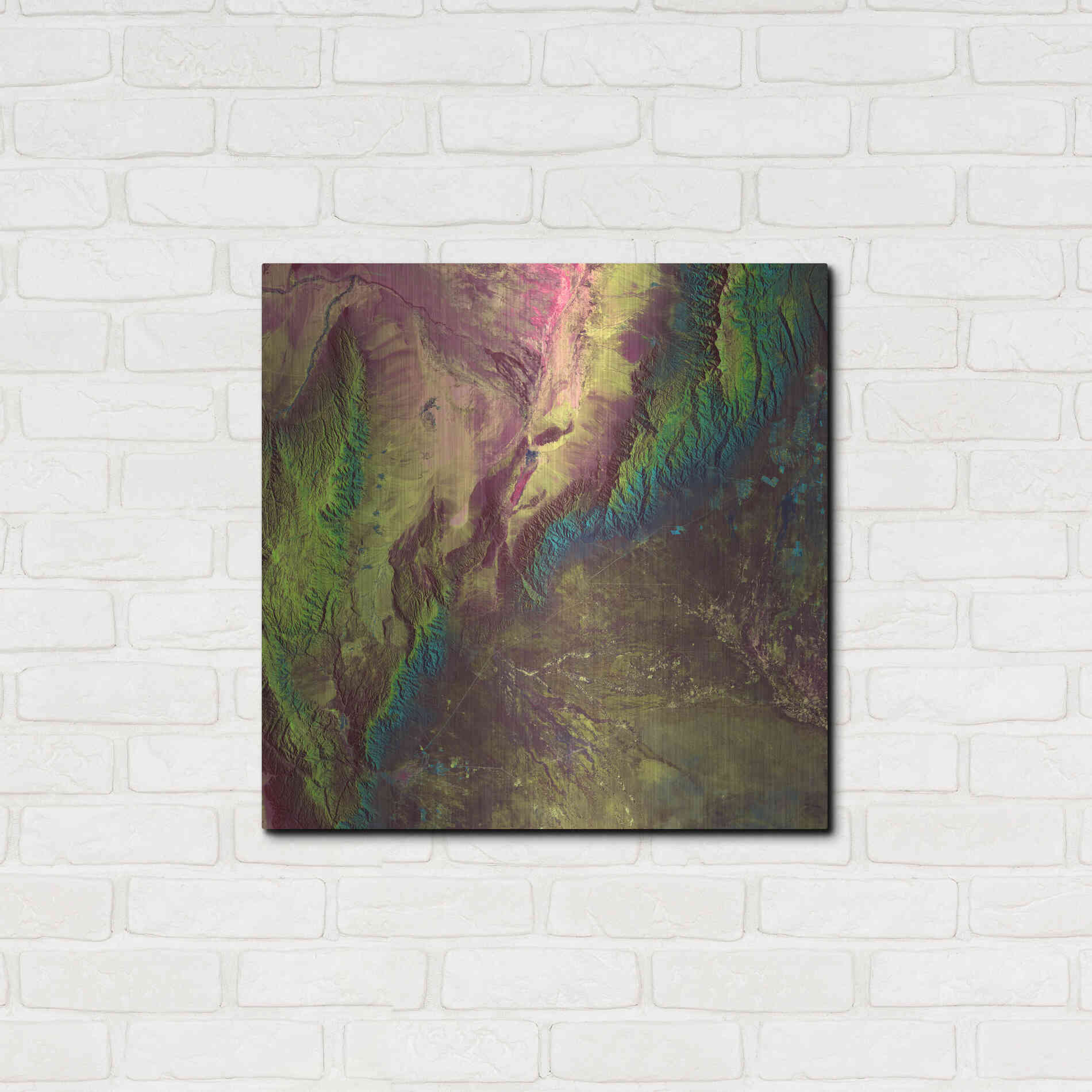 Luxe Metal Art 'Earth as Art: Sierra de Velasco,' Metal Wall Art,24x24