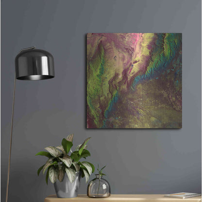 Luxe Metal Art 'Earth as Art: Sierra de Velasco,' Metal Wall Art,24x24