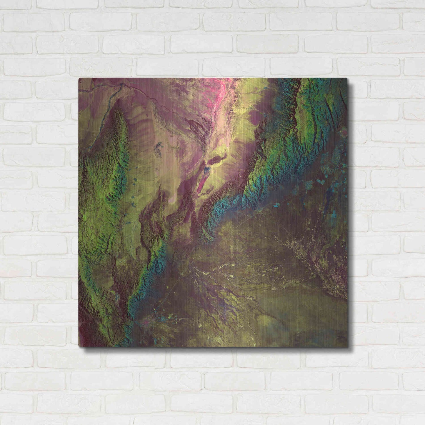 Luxe Metal Art 'Earth as Art: Sierra de Velasco,' Metal Wall Art,36x36