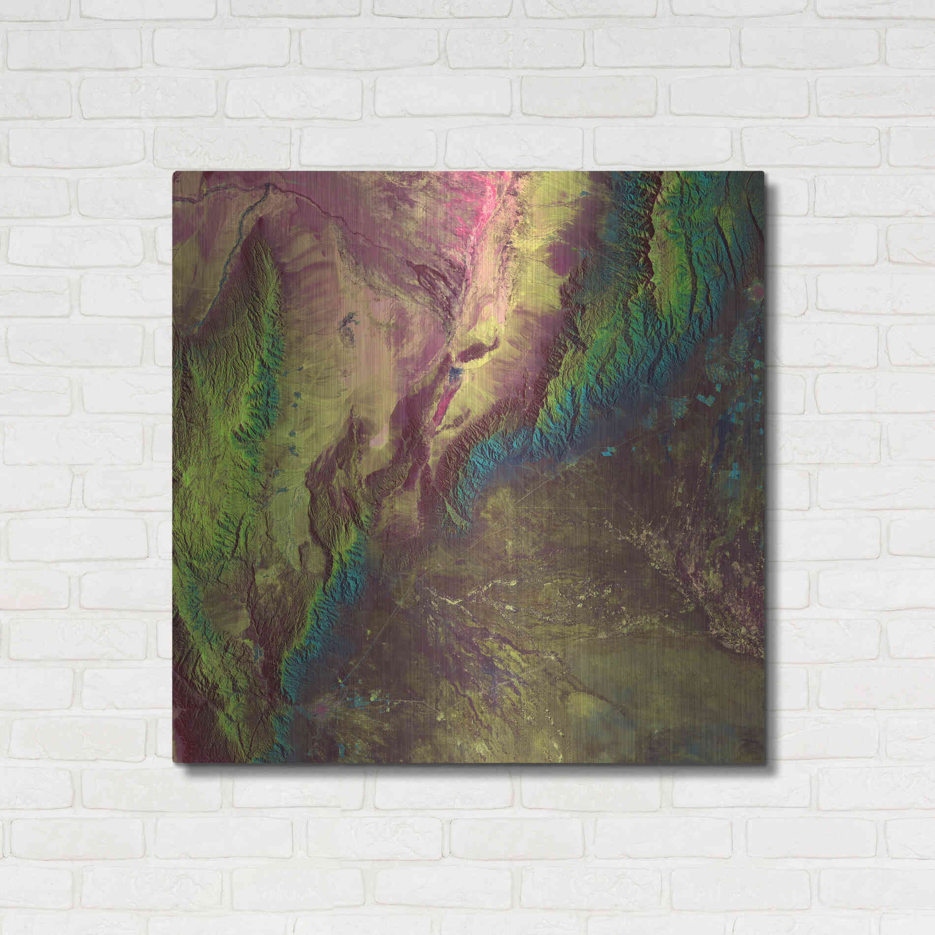 Luxe Metal Art 'Earth as Art: Sierra de Velasco,' Metal Wall Art,36x36
