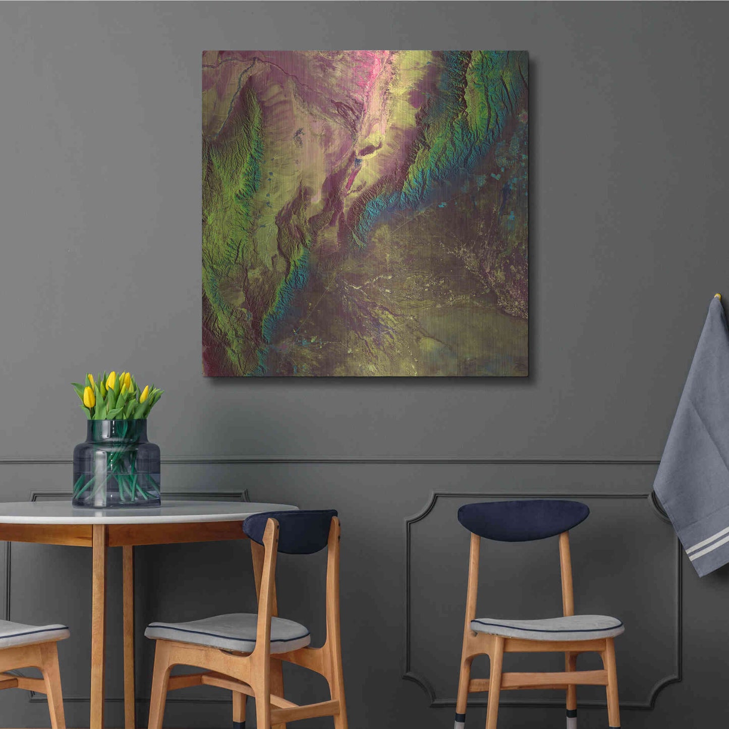 Luxe Metal Art 'Earth as Art: Sierra de Velasco,' Metal Wall Art,36x36