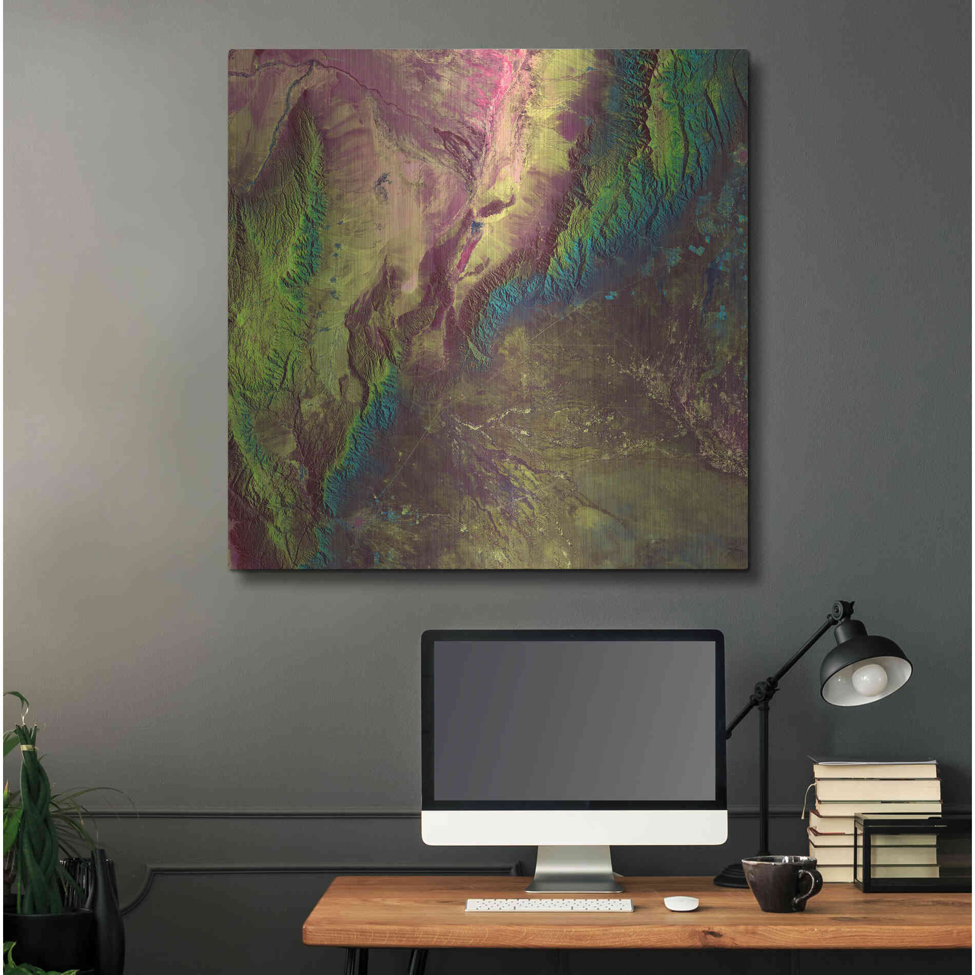 Luxe Metal Art 'Earth as Art: Sierra de Velasco,' Metal Wall Art,36x36