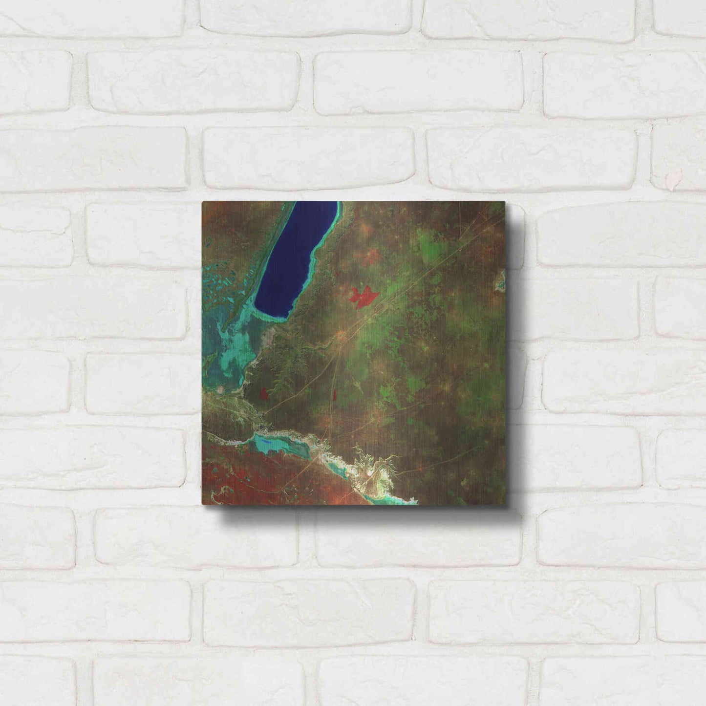 Luxe Metal Art 'Earth as Art: Sor Kaydak,' Metal Wall Art,12x12