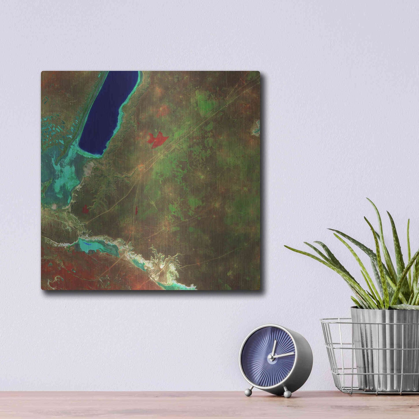 Luxe Metal Art 'Earth as Art: Sor Kaydak,' Metal Wall Art,12x12