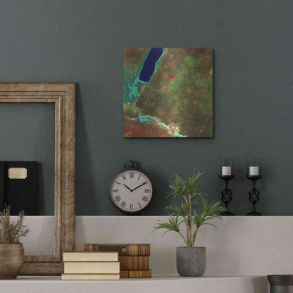 Luxe Metal Art 'Earth as Art: Sor Kaydak,' Metal Wall Art,12x12