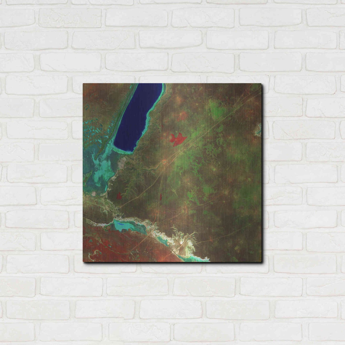 Luxe Metal Art 'Earth as Art: Sor Kaydak,' Metal Wall Art,24x24