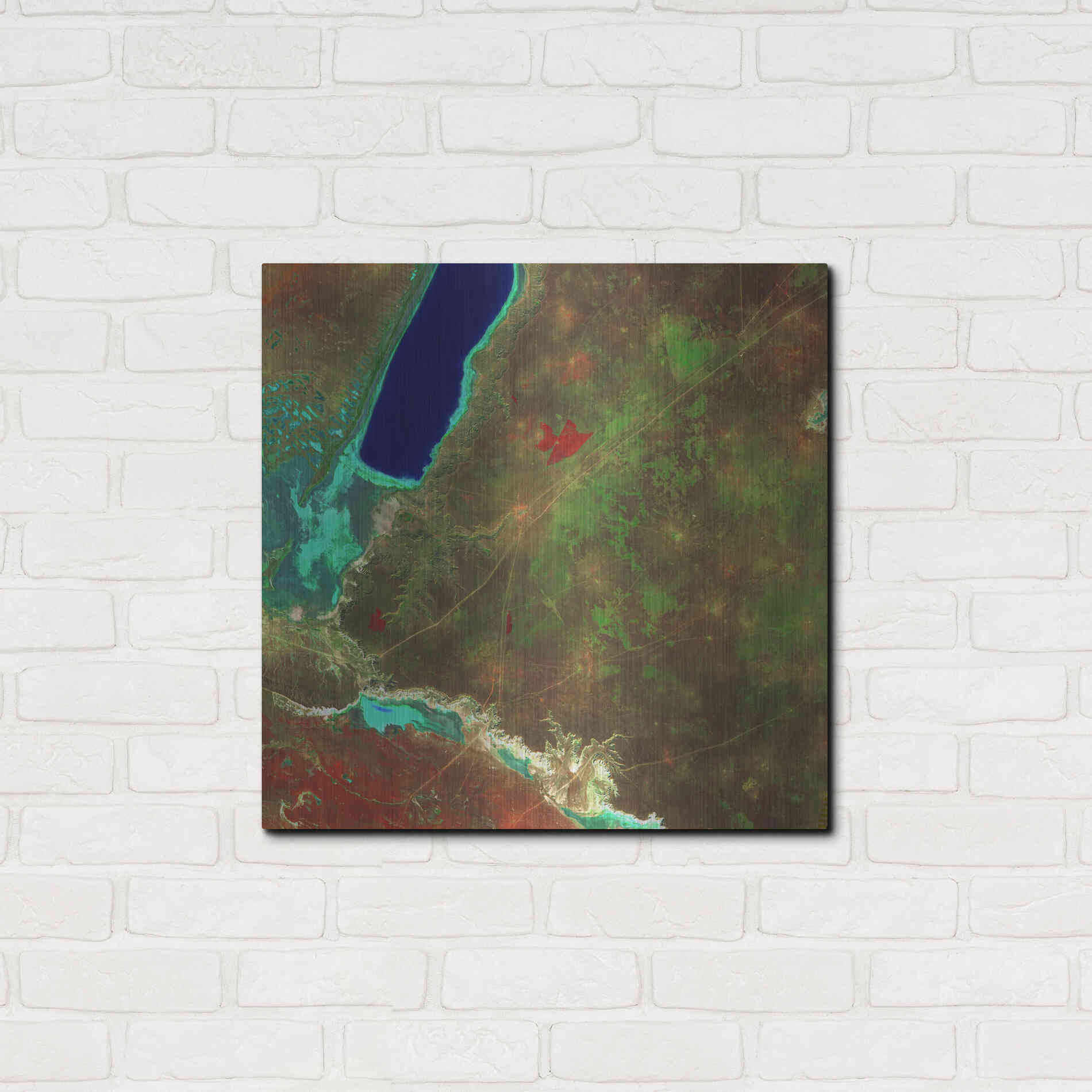 Luxe Metal Art 'Earth as Art: Sor Kaydak,' Metal Wall Art,24x24