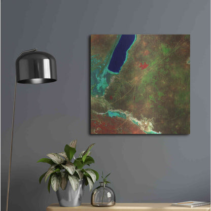 Luxe Metal Art 'Earth as Art: Sor Kaydak,' Metal Wall Art,24x24