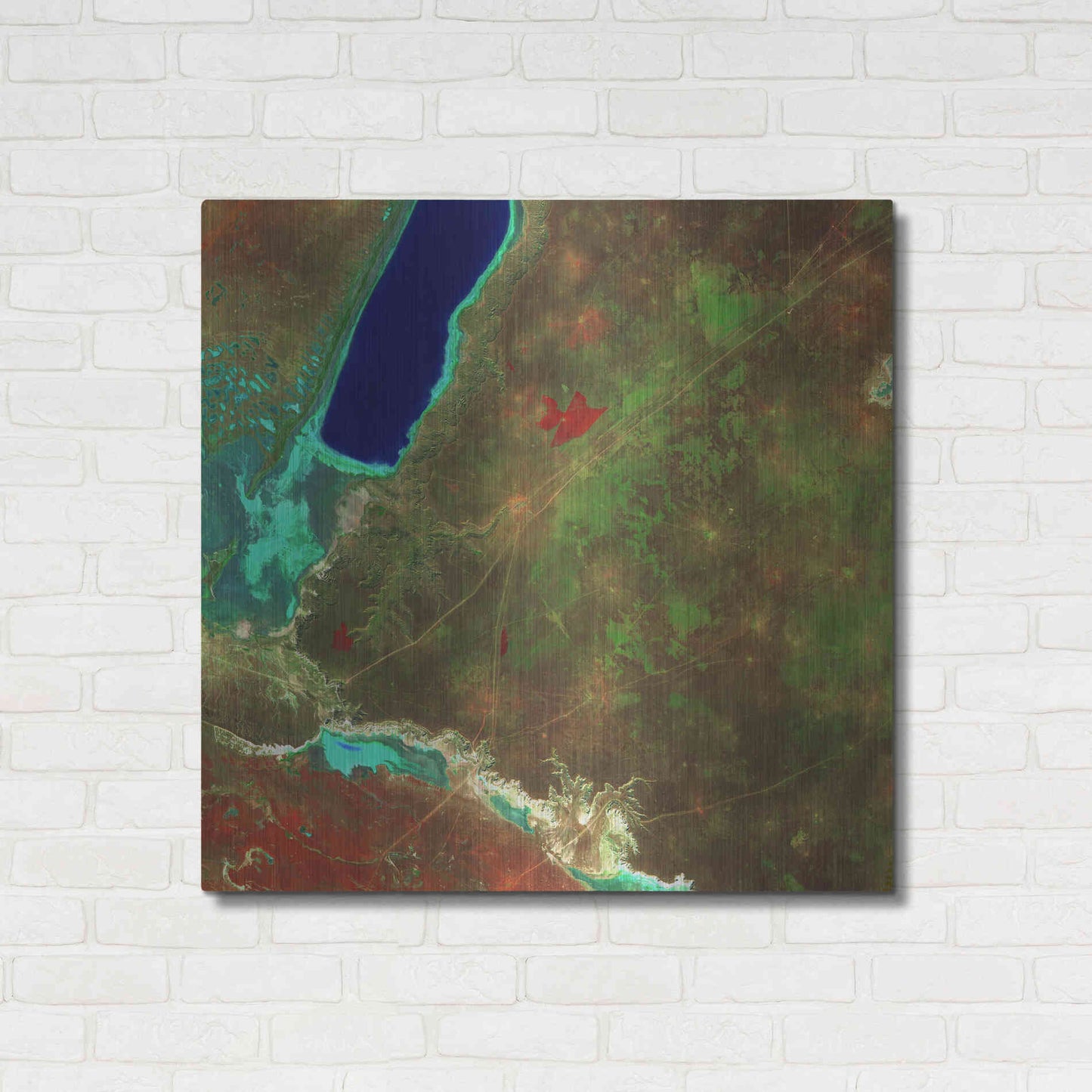 Luxe Metal Art 'Earth as Art: Sor Kaydak,' Metal Wall Art,36x36