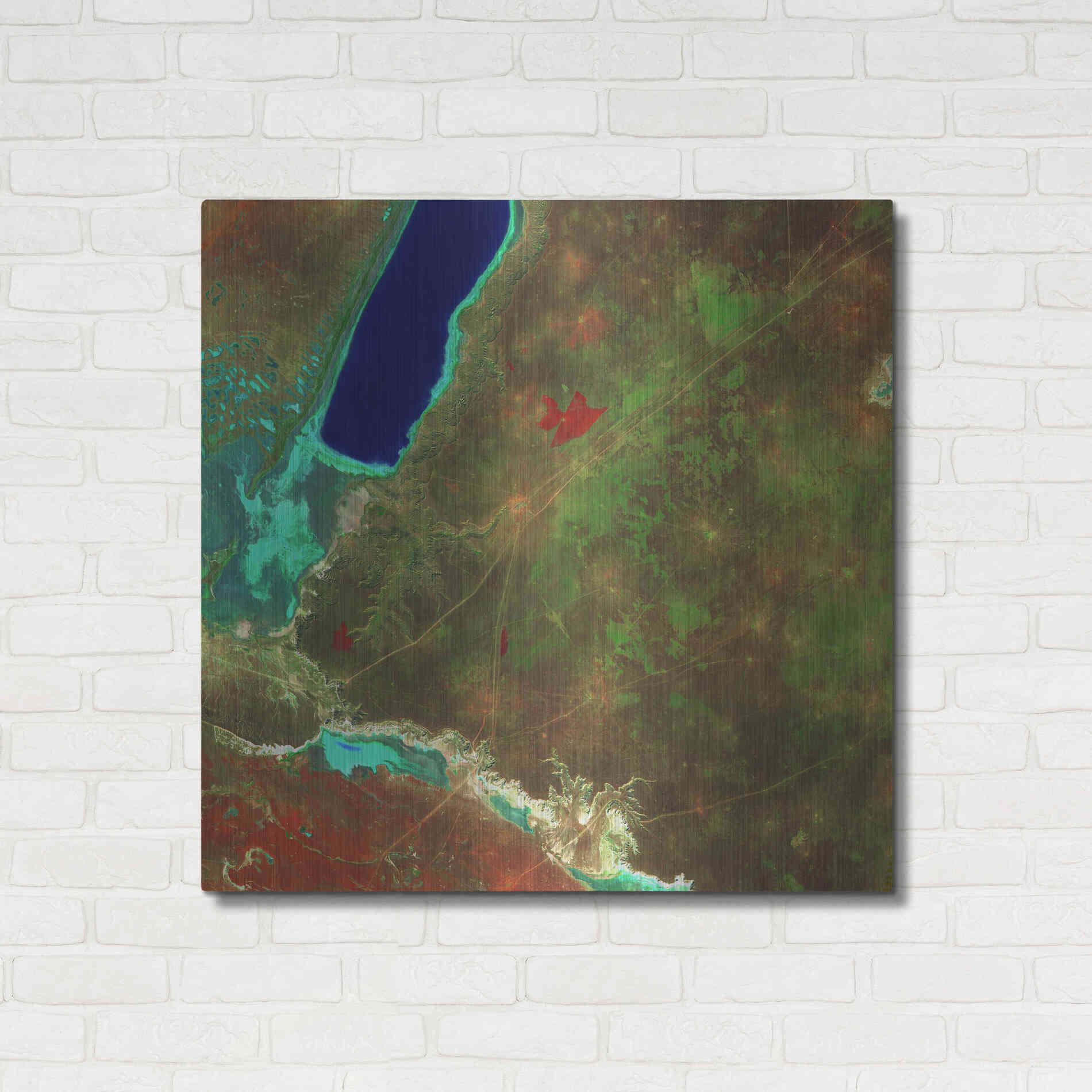 Luxe Metal Art 'Earth as Art: Sor Kaydak,' Metal Wall Art,36x36