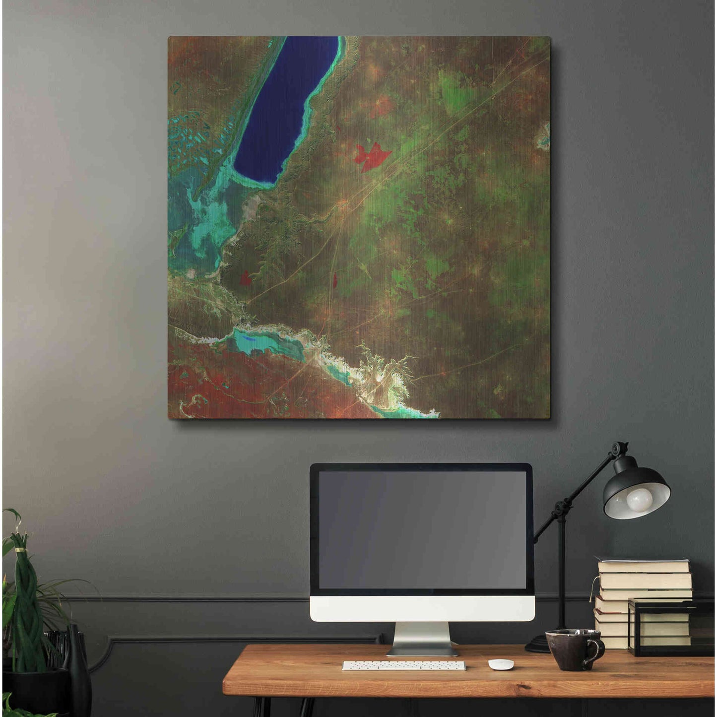 Luxe Metal Art 'Earth as Art: Sor Kaydak,' Metal Wall Art,36x36