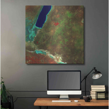 Luxe Metal Art 'Earth as Art: Sor Kaydak,' Metal Wall Art,36x36