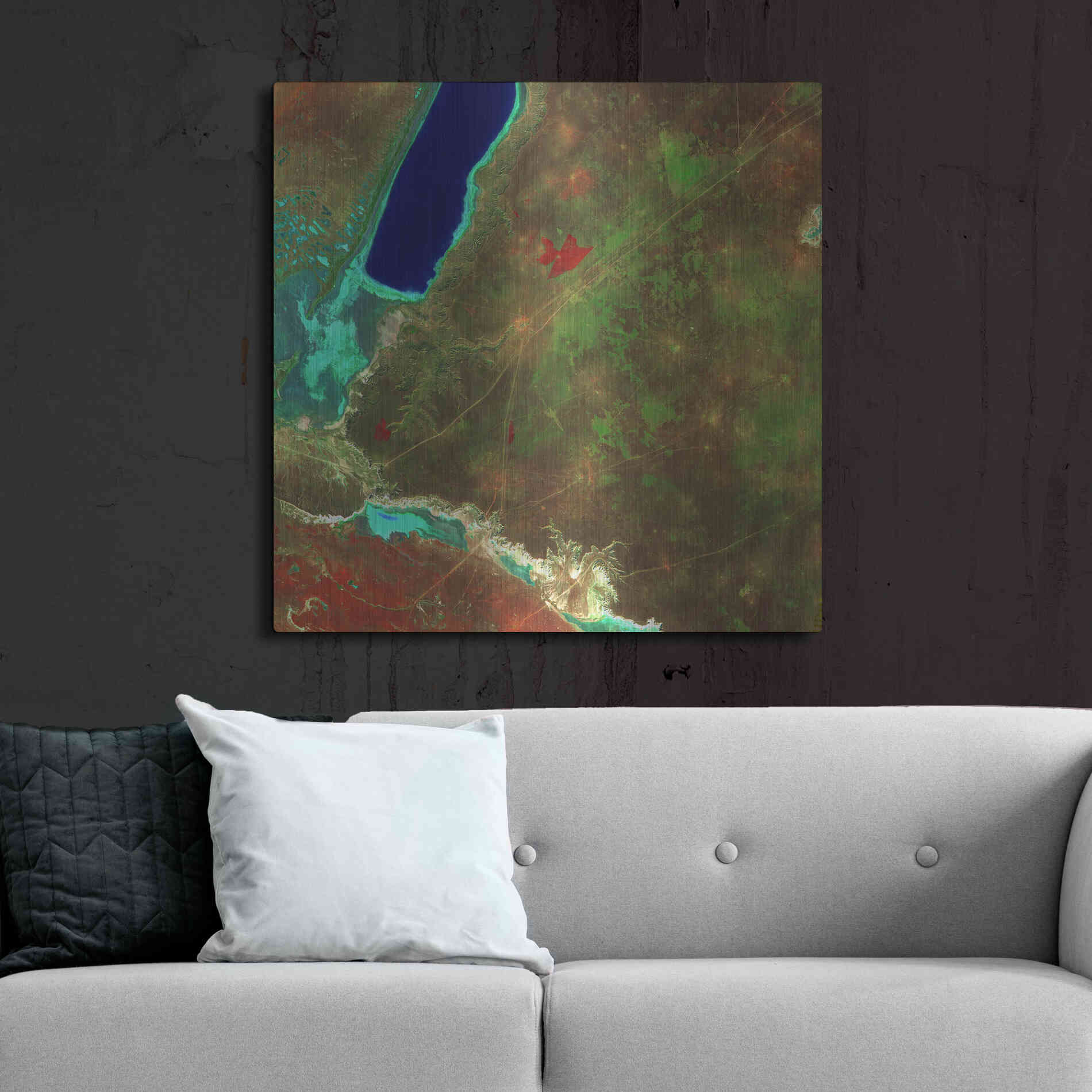 Luxe Metal Art 'Earth as Art: Sor Kaydak,' Metal Wall Art,36x36