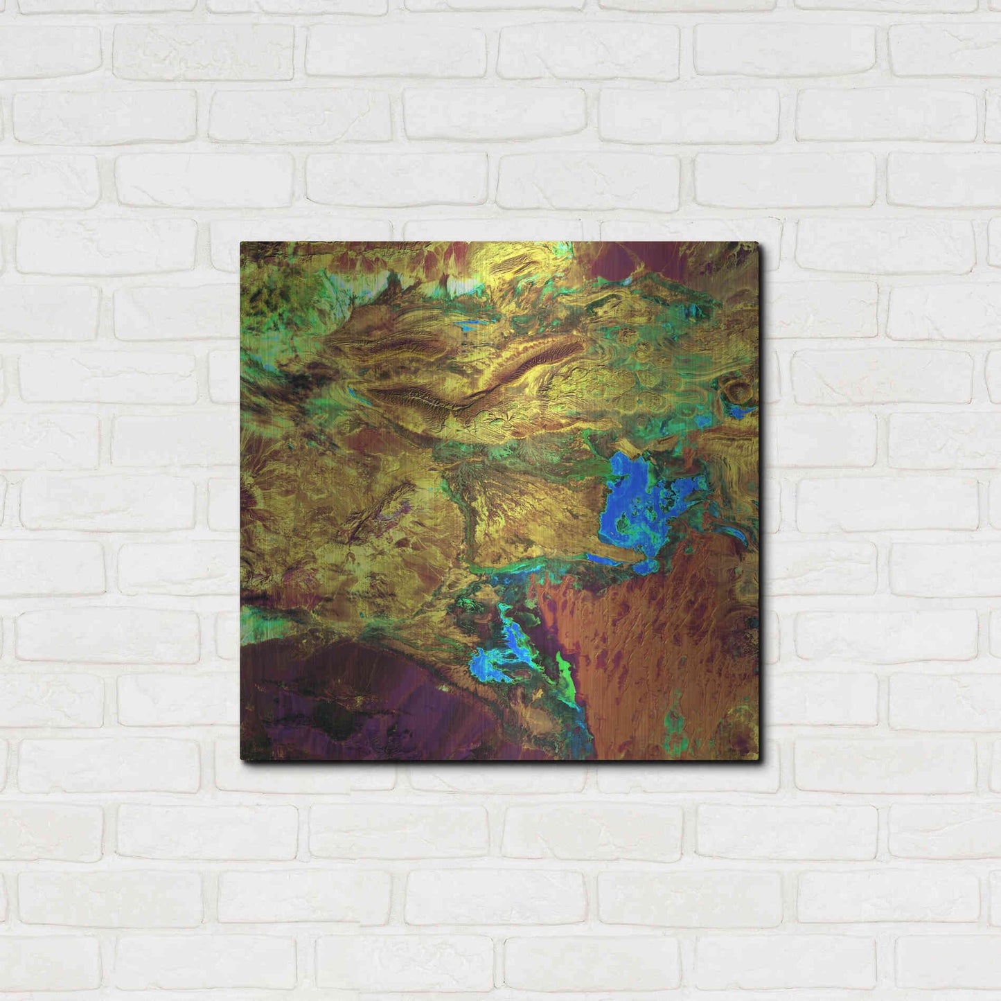 Luxe Metal Art 'Earth as Art: Spilled Paint,' Metal Wall Art,24x24