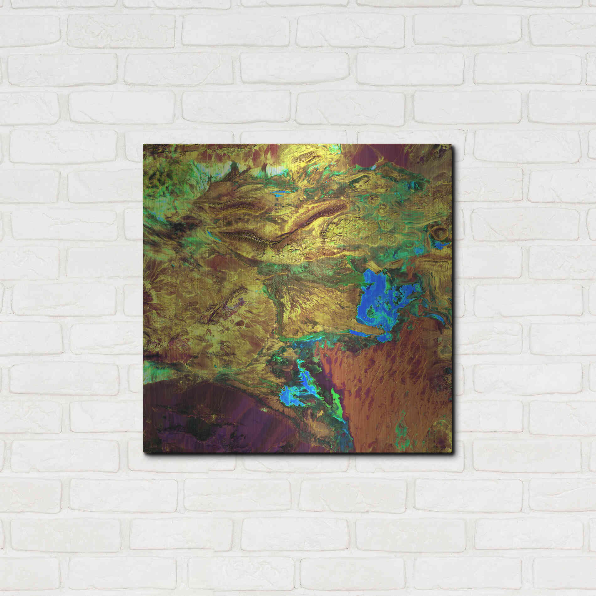Luxe Metal Art 'Earth as Art: Spilled Paint,' Metal Wall Art,24x24
