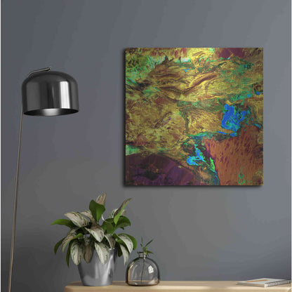 Luxe Metal Art 'Earth as Art: Spilled Paint,' Metal Wall Art,24x24