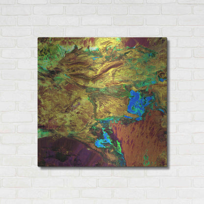Luxe Metal Art 'Earth as Art: Spilled Paint,' Metal Wall Art,36x36