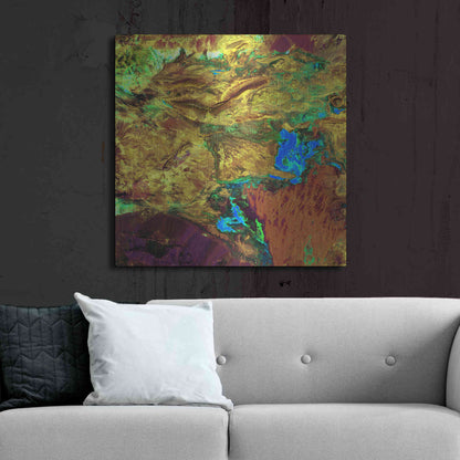 Luxe Metal Art 'Earth as Art: Spilled Paint,' Metal Wall Art,36x36