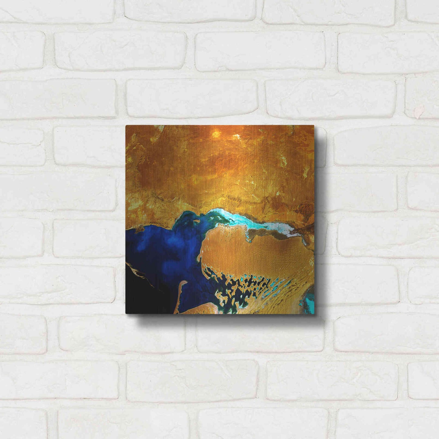 Luxe Metal Art 'Earth as Art: The Dardzha Monster,' Metal Wall Art,12x12