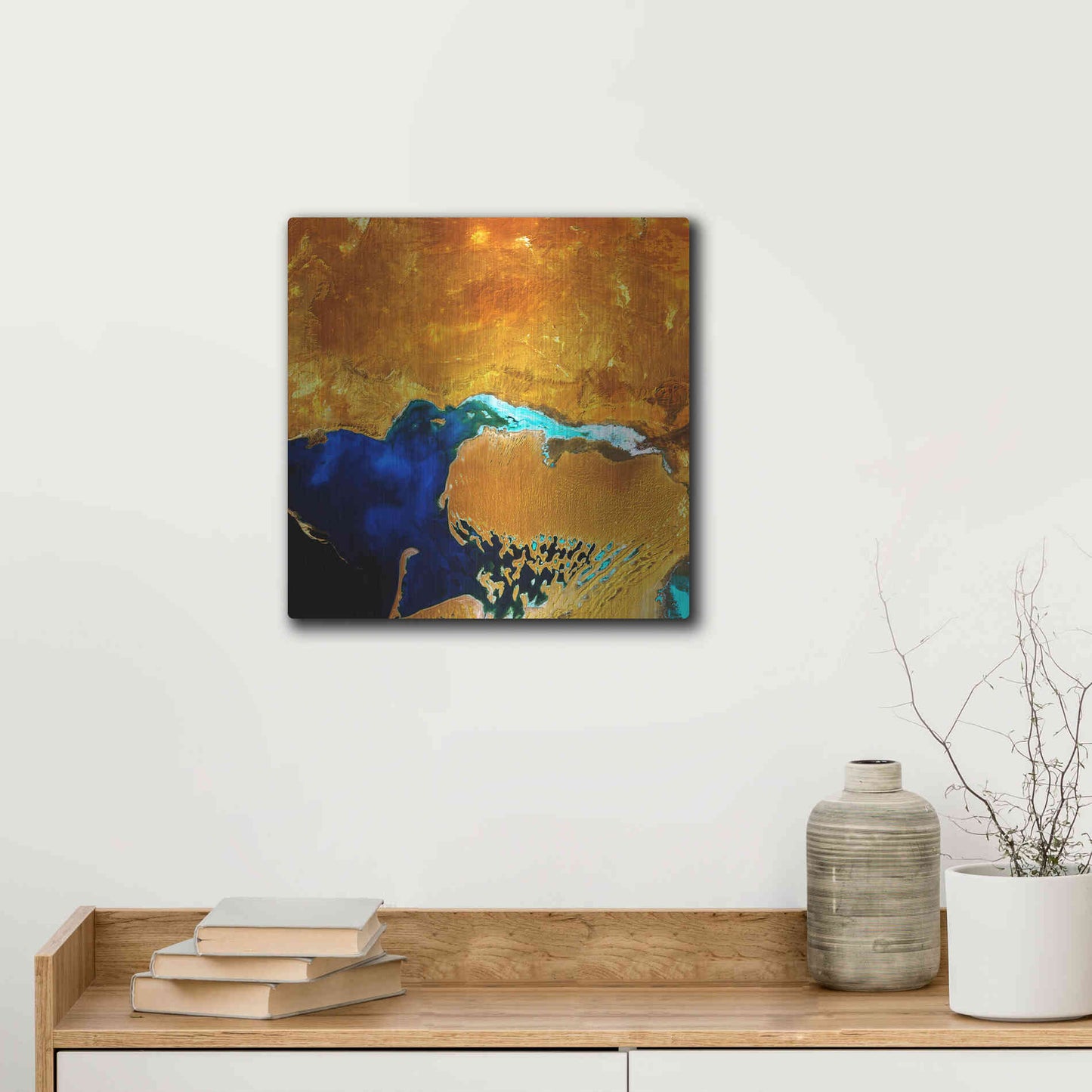 Luxe Metal Art 'Earth as Art: The Dardzha Monster,' Metal Wall Art,12x12