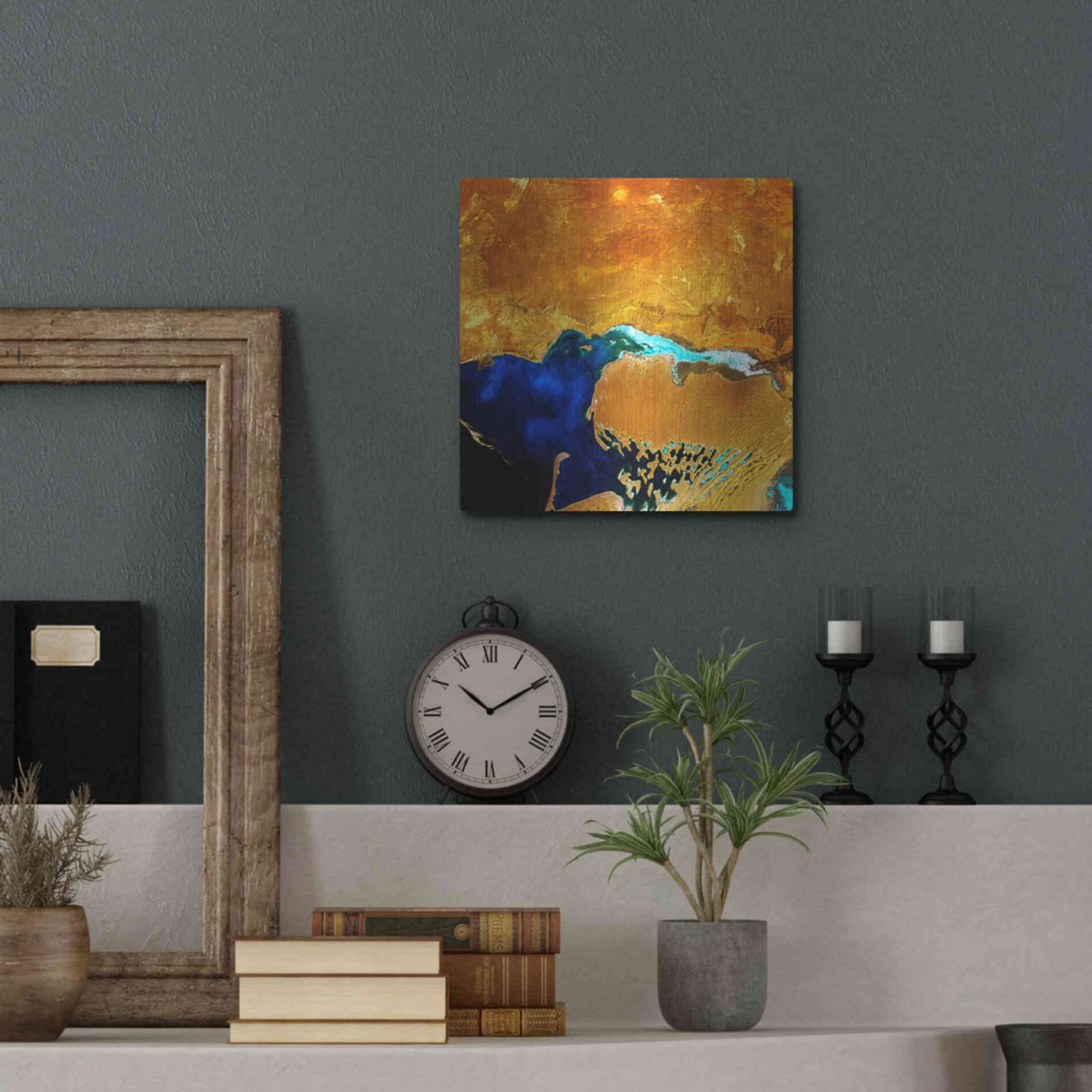 Luxe Metal Art 'Earth as Art: The Dardzha Monster,' Metal Wall Art,12x12