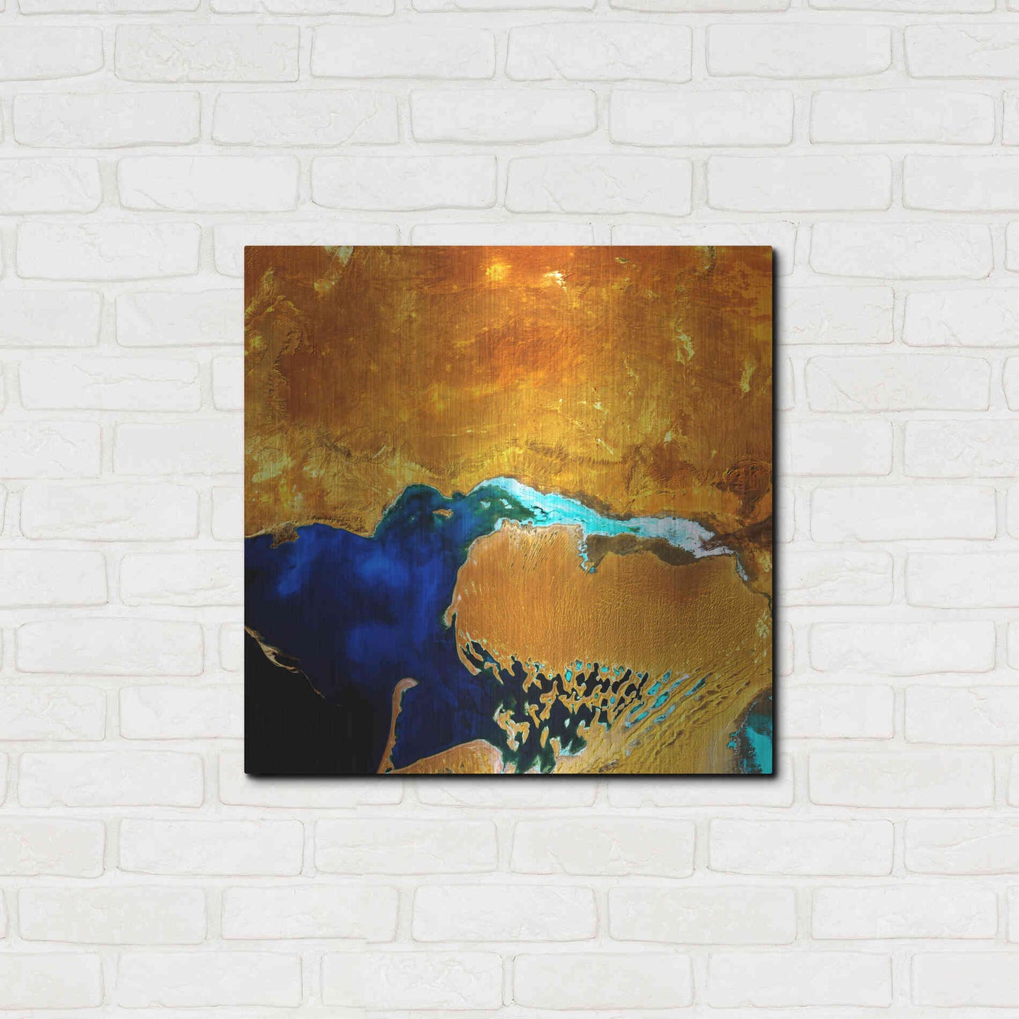 Luxe Metal Art 'Earth as Art: The Dardzha Monster,' Metal Wall Art,24x24