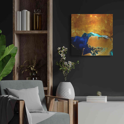 Luxe Metal Art 'Earth as Art: The Dardzha Monster,' Metal Wall Art,24x24