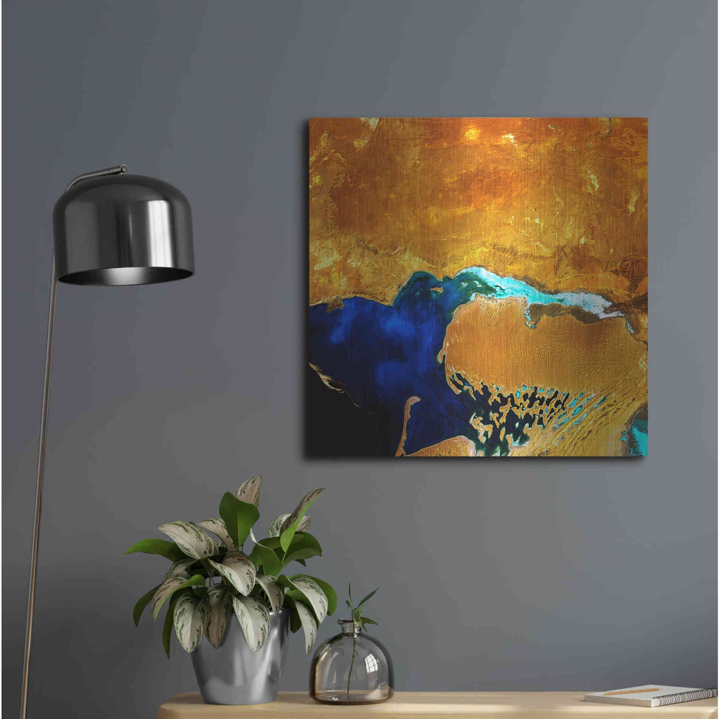 Luxe Metal Art 'Earth as Art: The Dardzha Monster,' Metal Wall Art,24x24