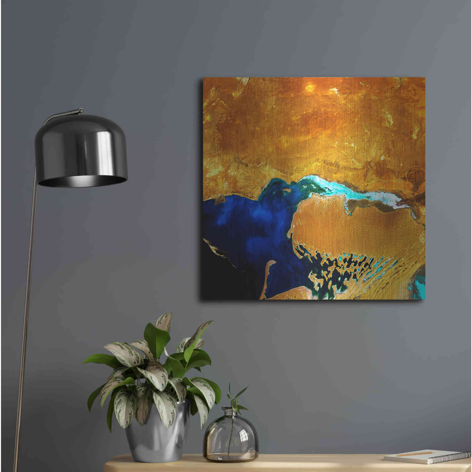 Luxe Metal Art 'Earth as Art: The Dardzha Monster,' Metal Wall Art,24x24