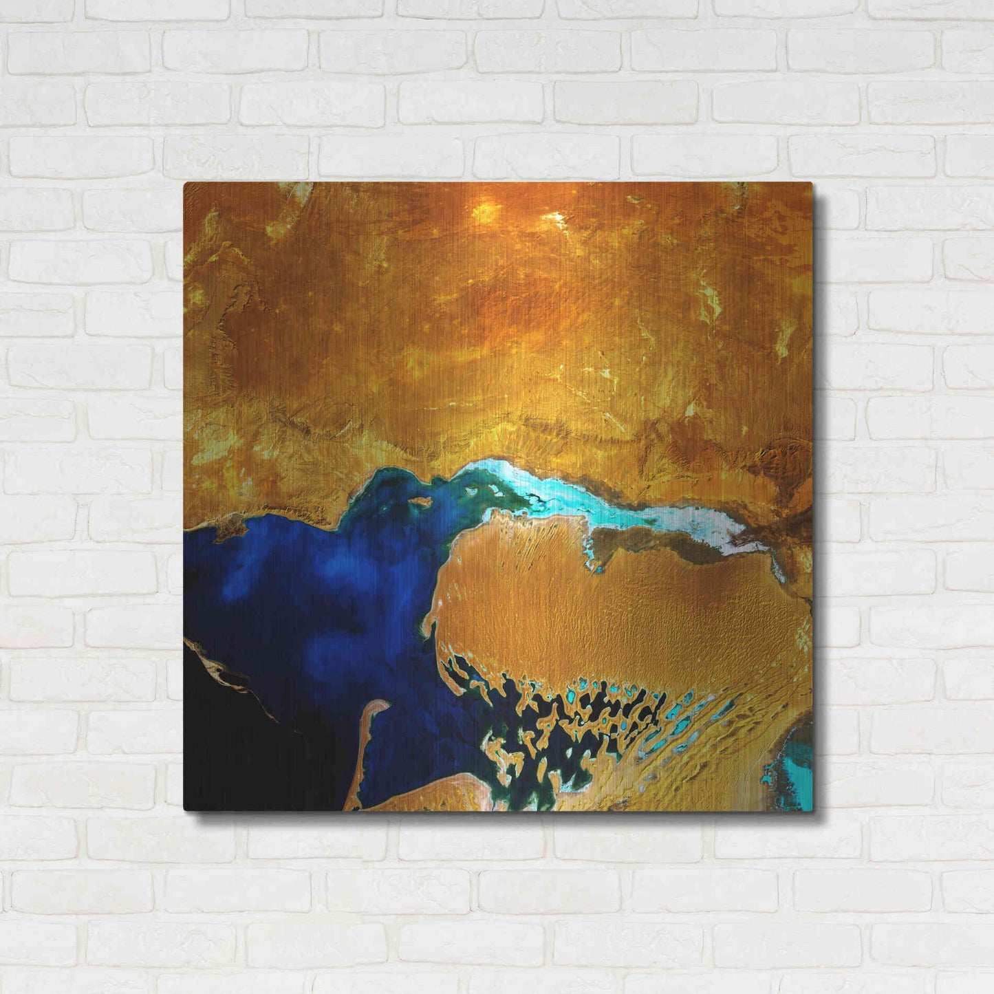 Luxe Metal Art 'Earth as Art: The Dardzha Monster,' Metal Wall Art,36x36