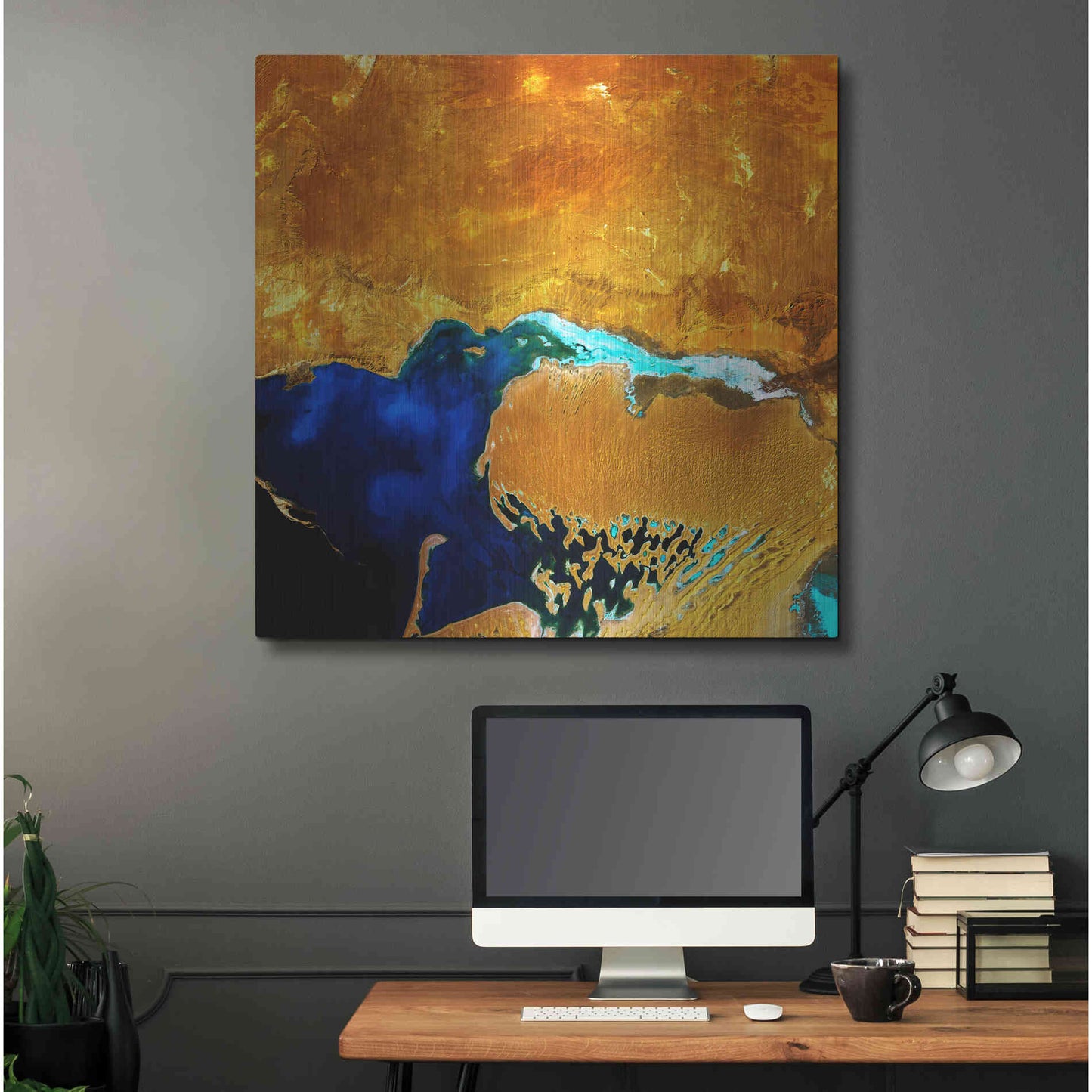 Luxe Metal Art 'Earth as Art: The Dardzha Monster,' Metal Wall Art,36x36