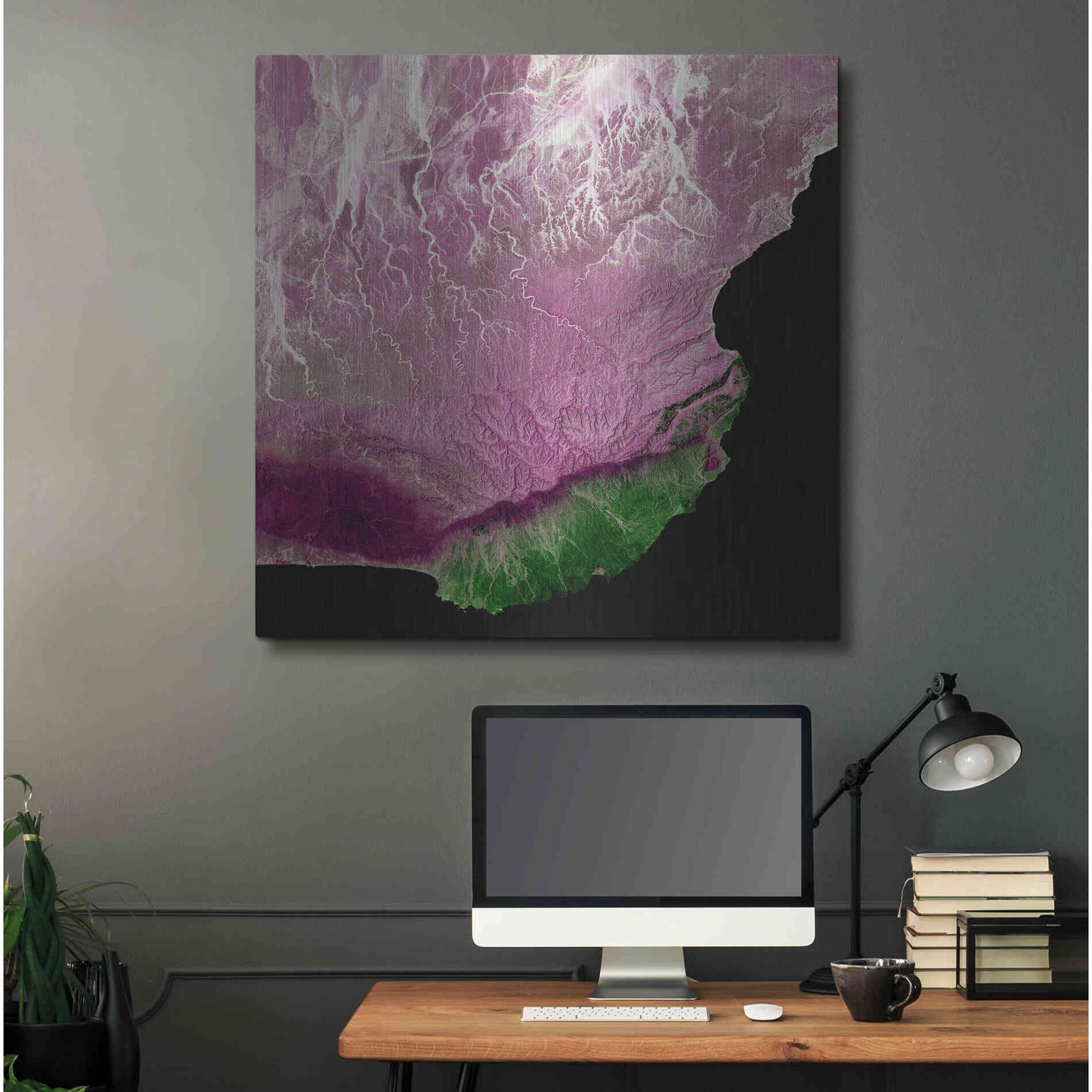 Luxe Metal Art 'Earth as Art: The Dhofar Difference,' Metal Wall Art,36x36